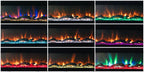 Aurora Black 60 Inch Insert Electric Fire Colour LED Glass Wall Mounted Inset - MyForeverFurnishings