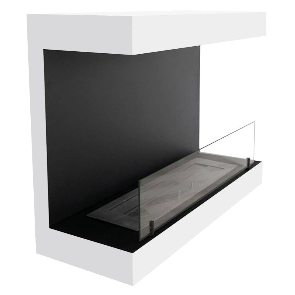 Dakota White - 3-sided 80 cm Wall Biofireplace - My Forever Furnishings