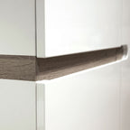 Frima 1 Drawer 2 Door Sideboard in White with a Truffle Oak Trim