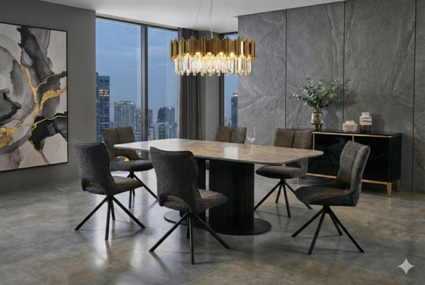 Sydney Grey Ceramic Dining Table 160cm