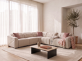 Ohio Modular Electric Recliner Sofa Beige Large Corner