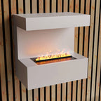 Late - White - Wall-Mounted Water Vapor Fireplace