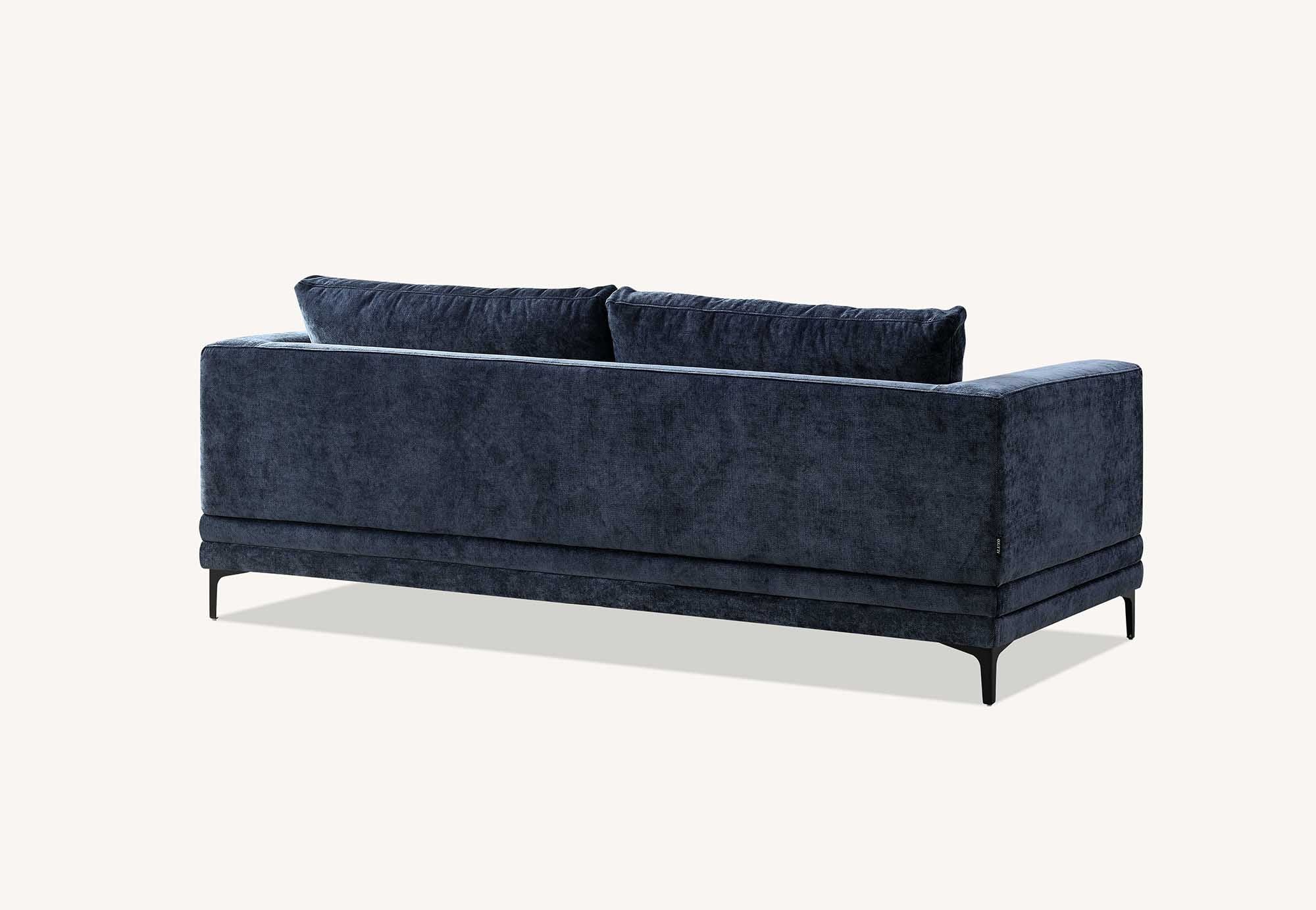 Lenox Sofa Range in Aegean Blue Velvet 3 or 2 Seater
