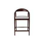 Tess Walnut Barstool in Oatmeal Boucle