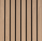 Premium Acoustic Wide Slat Wall Panels - 3-Sided Wood Veneer - Premium Oak 240cm x 30cm (2 pieces)