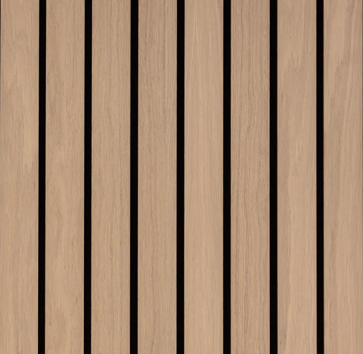 Premium Acoustic Wide Slat Wall Panels - 3-Sided Wood Veneer - Premium Oak 240cm x 30cm (2 pieces)