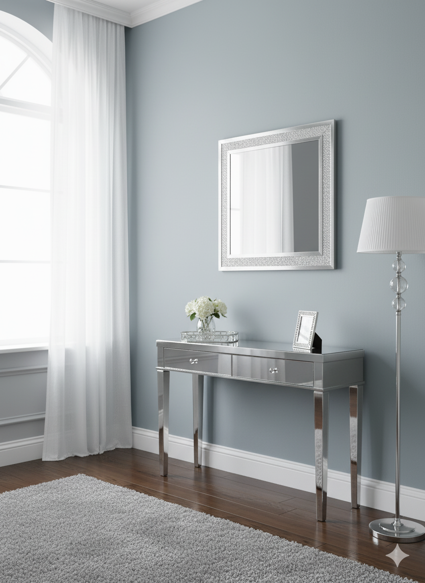 Mocka Crushed Diamond Mirror 70x70