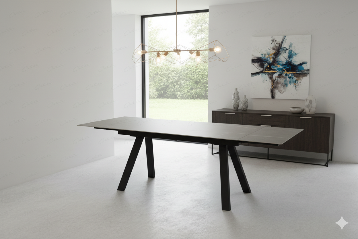 Rische Amani Grey Sintered Stone Extending Table (2 Sizes)