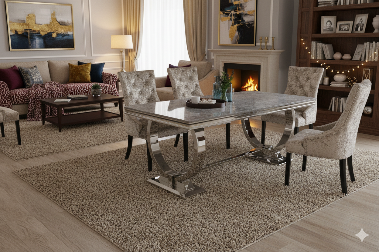 Arianna 150cm Marble Dining Table (All Colours)