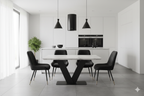 Alessia Grey or White Ceramic Dining Table