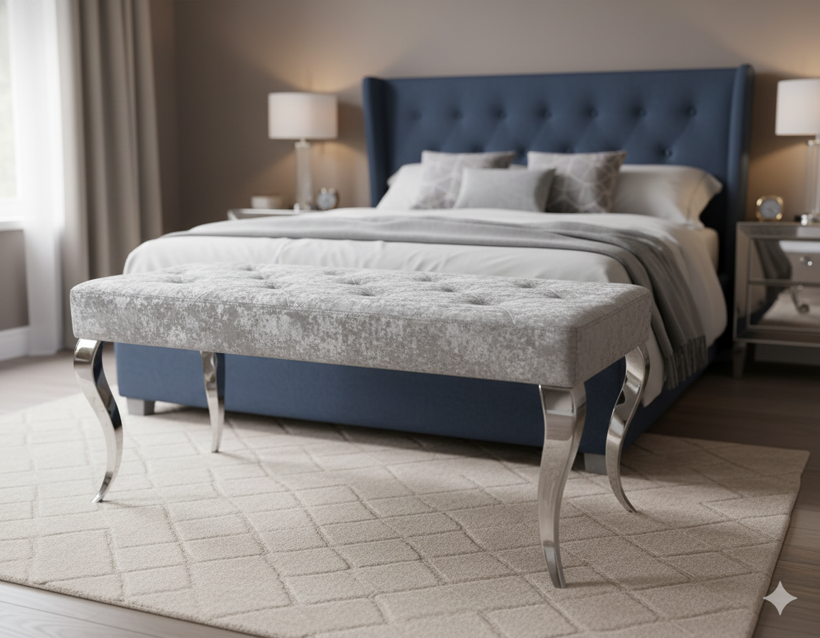 Lewis Silver Grey Bench 110/130/160cm