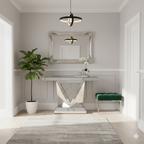 Roma Crushed Diamond V Console Table