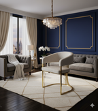Porado Cream & Gold Dining Chair