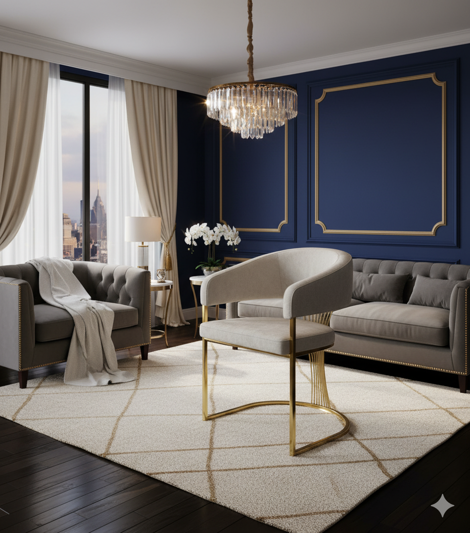 Porado Cream & Gold Dining Chair