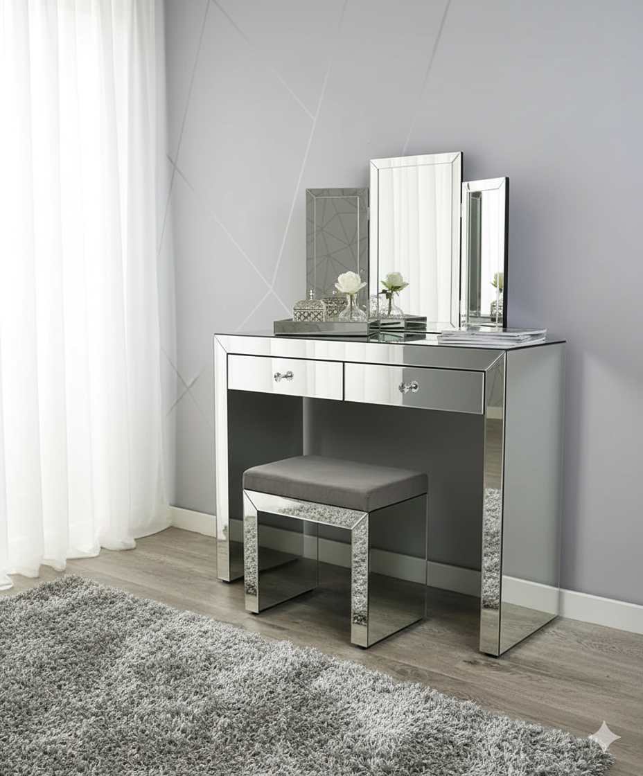 Simply Mirror Dressing Table Set