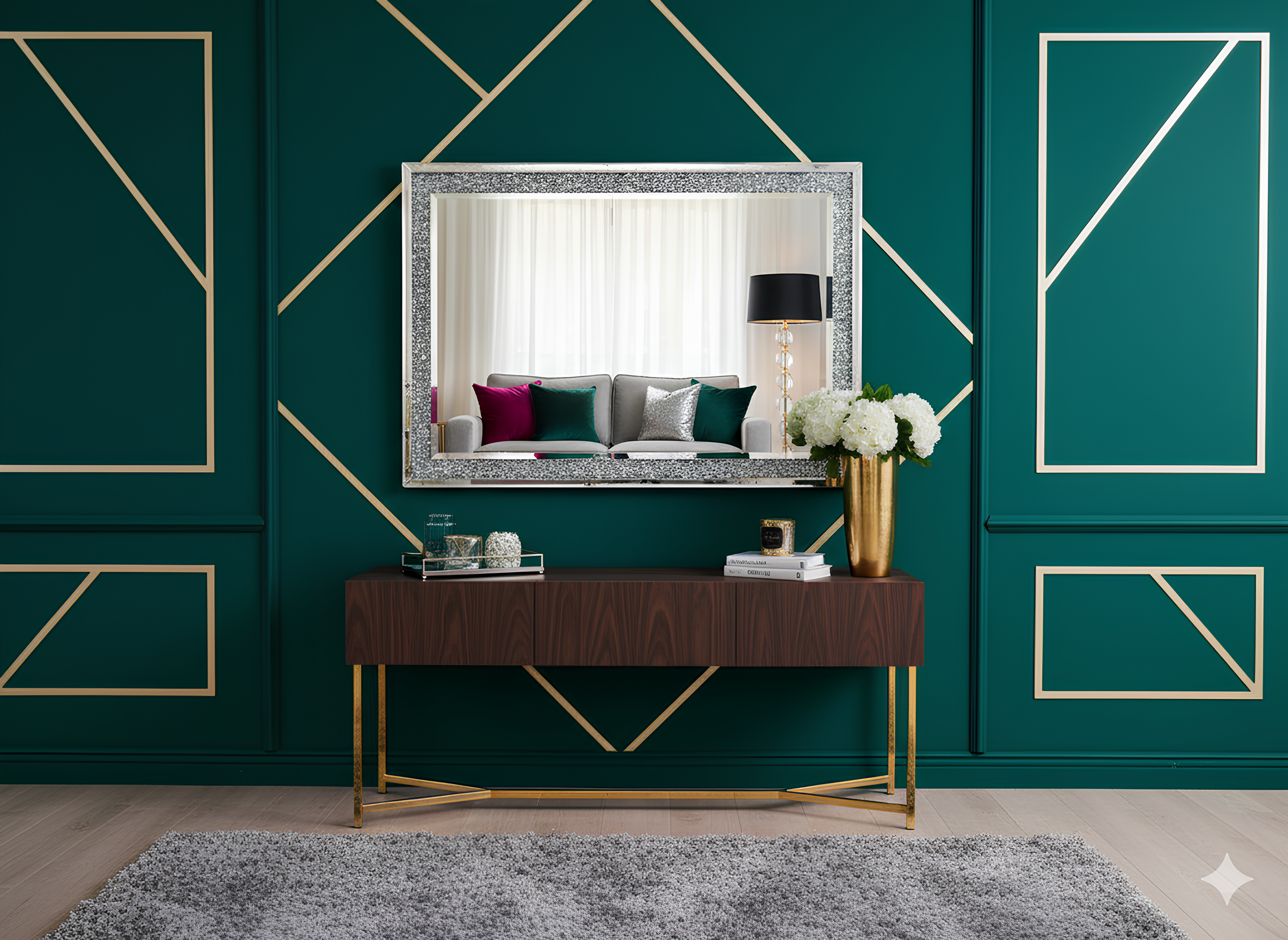 Crushed Diamond Wall Mirror 100/70