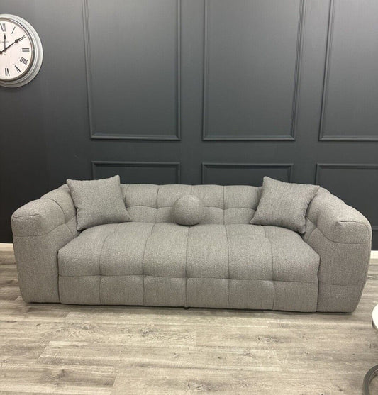 The Bubble Boucle 3 Seater Sofa - Grey