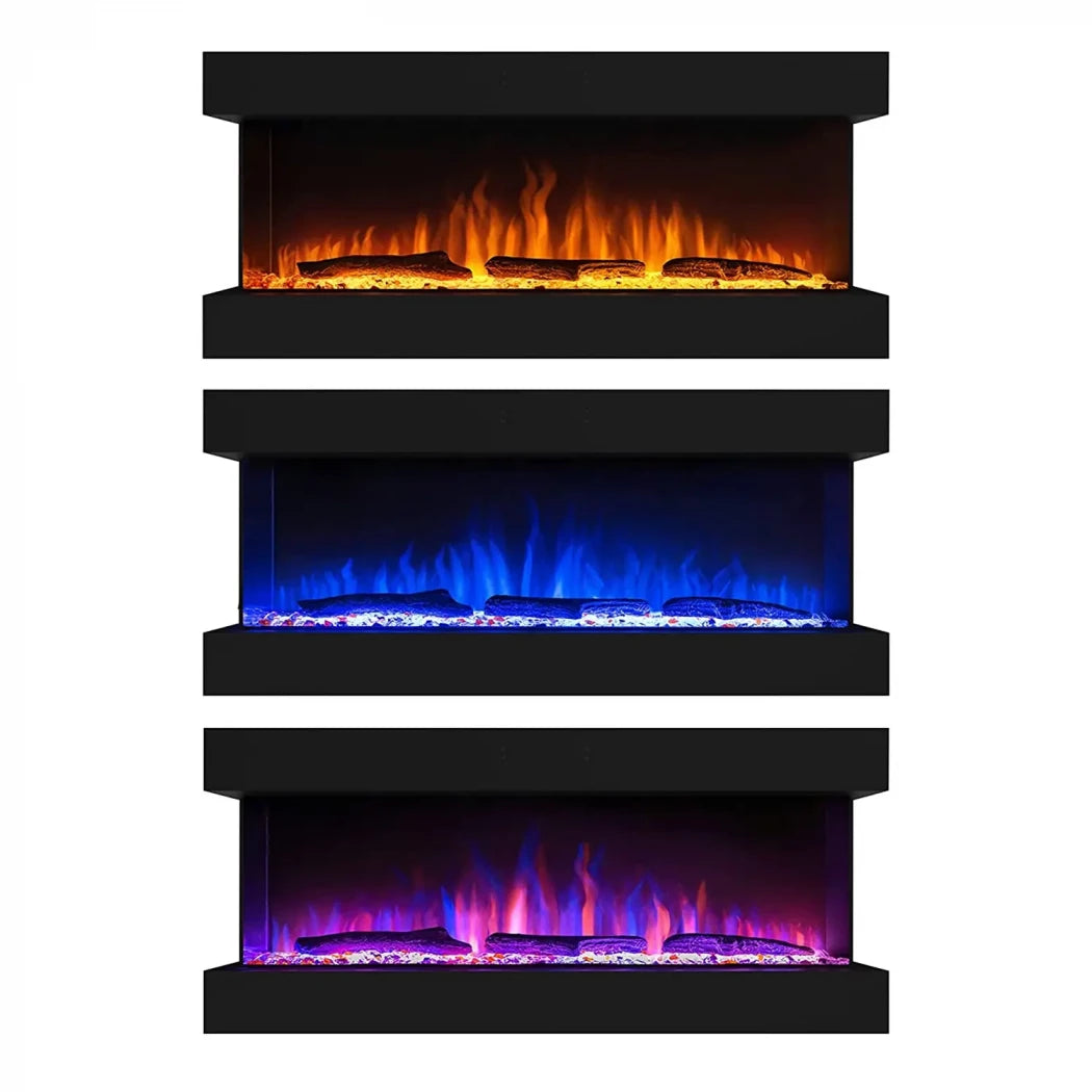 Feroza 137 cm - Wall-Mounted Electric Fireplace