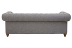 Stella 3 Seater Chesterfield Grey Linen Sofa