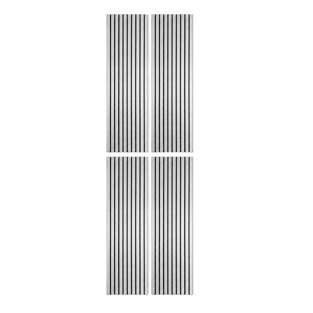 Self Adhesive Slatted Acoustic Wall Panels - Grey Oak - 120cm x 30cm (4 Pieces)