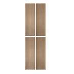 Self Adhesive Slatted Acoustic Wall Panels - Walnut - 120cm x 30cm (4 Pieces)
