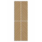 Self Adhesive Herringbone Acoustic Wall Panels - Walnut - 120cm x 30cm  (4 Pieces)