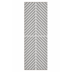 Self Adhesive Herringbone Acoustic Wall Panels - Grey Oak - 120cm x 30cm (4 Pieces)