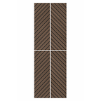 Self Adhesive Herringbone Acoustic Wall Panels - Smoked Oak - 120cm x 30cm (4 Pieces)