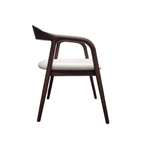 Tess Walnut Dining Chair in Oatmeal Boucle Set of 2