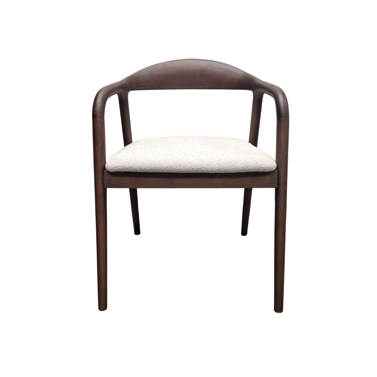Tess Walnut Dining Chair in Oatmeal Boucle Set of 2