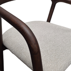Tess Walnut Dining Chair in Oatmeal Boucle Set of 2