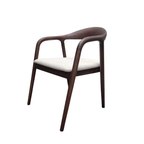 Tess Walnut Dining Chair in Oatmeal Boucle Set of 2