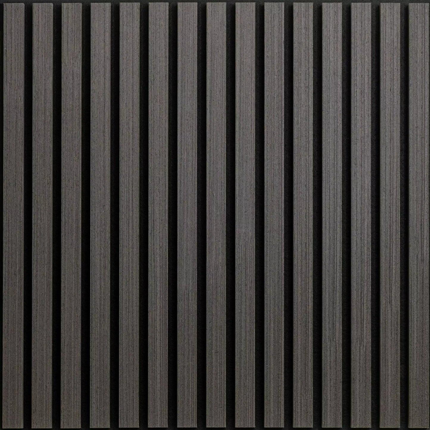 Acoustic Square Wood Wall Panel - Charcoal Black 60cm x 60cm (4 Pieces)