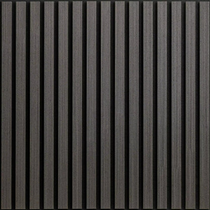 Acoustic Square Wood Wall Panel - Charcoal Black 60cm x 60cm (4 Pieces)