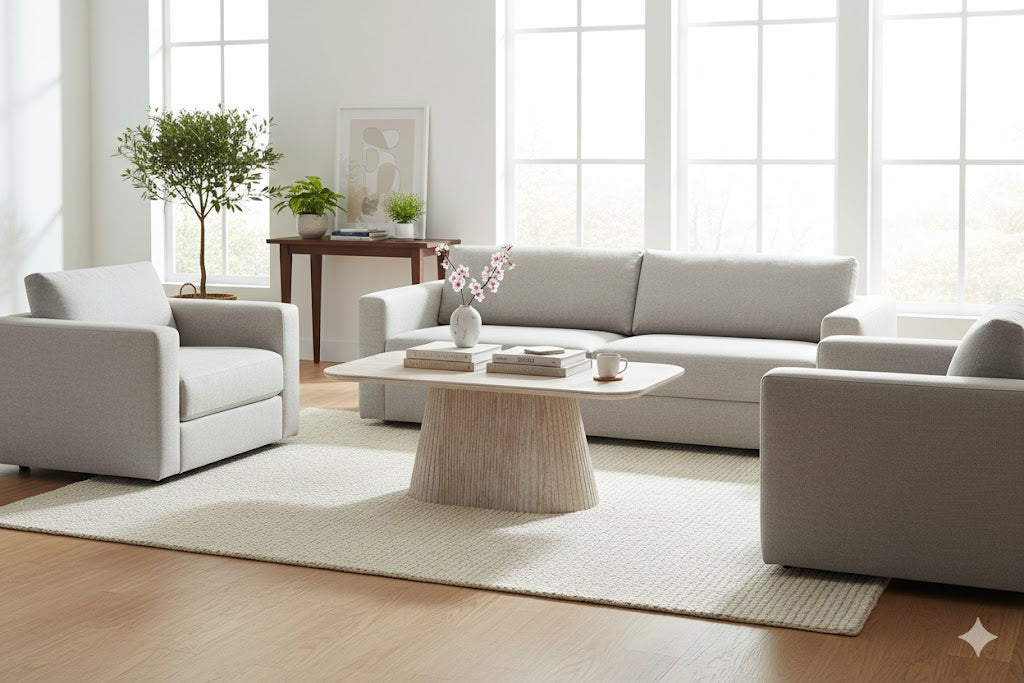 Davos Beige Ceramic Coffee Table