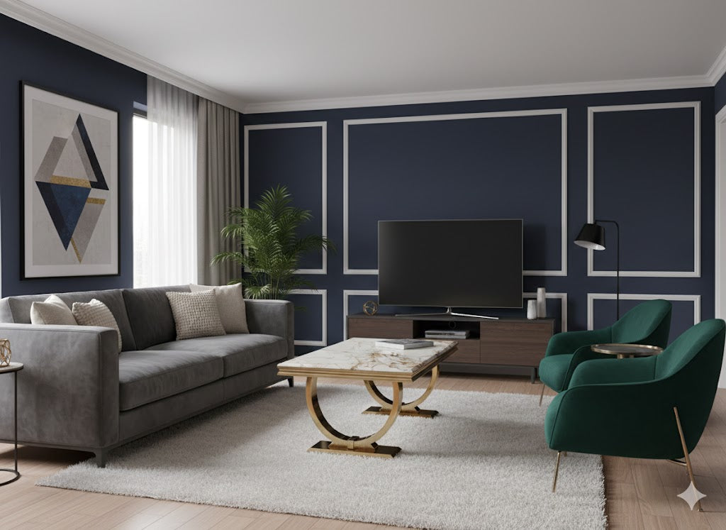 Arianna White and Gold Coffee Table