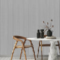 Wood Veneer Acoustic Slatted Wall Panel - White with Black Felt 2.4m x 0.6m (1 piece)