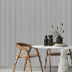 Wood Veneer Acoustic Slatted Wall Panel - White with Black Felt 2.4m x 0.6m (1 piece)