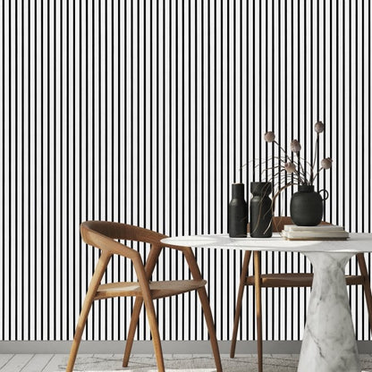 Wood Veneer Acoustic Slatted Wall Panel - White 2.4m x 0.6m