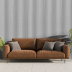 Wood Veneer Acoustic Slatted Wall Panel - White with Black Felt 2.4m x 0.6m (1 piece)