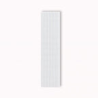 Wood Veneer Acoustic Slatted Wall Panel - White with White Felt 2.4m x 0.6m (1 piece)