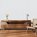 Wood Veneer Acoustic Slatted Wall Panel - White with White Felt 2.4m x 0.6m (1 piece)