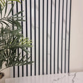 Acoustic Slatted Wall Panels - 3 sided - Colour Finish - White Marble - 240cm x 32cm (2 pieces)