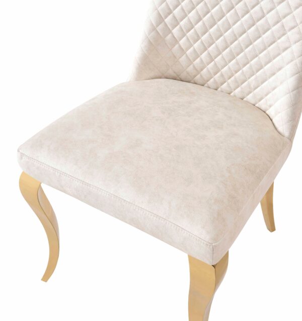 Roxby Cream & Gold Dining Chair