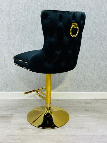 Victoria Black Ring Knocker Breakfast Stool