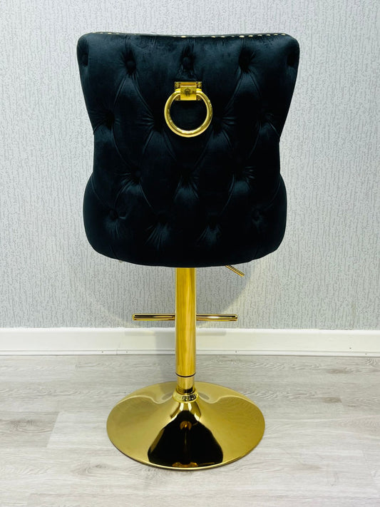 Victoria Black Ring Knocker Breakfast Stool