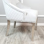Bentley Dining Chair with Lion Knocker & Quilted Back (All Colours)