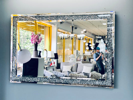 Crushed Diamond Wall Mirror 120/80