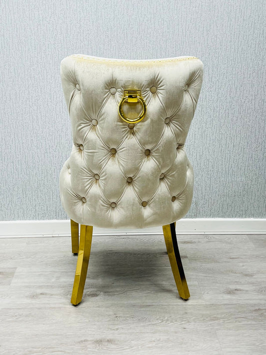 Victoria Cream Ring Knocker Chair