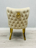 Valentino Mink Ring Knocker Gold Velvet Chair